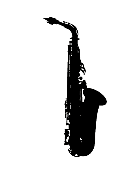 Silhouette of Alt Saxophone