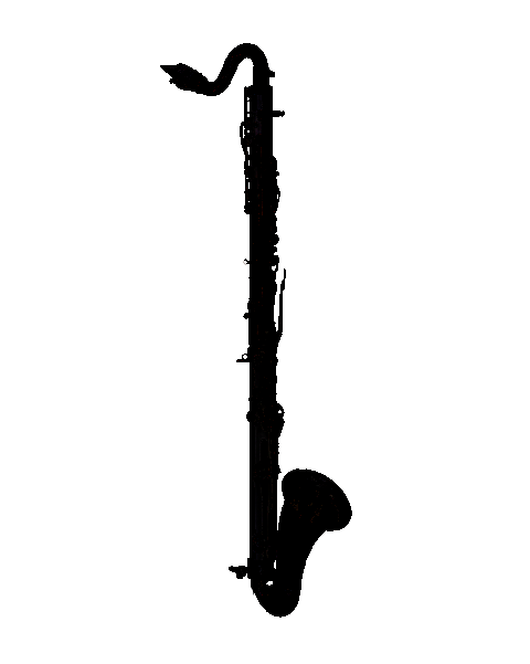 Silhouette of Bass Clarinet