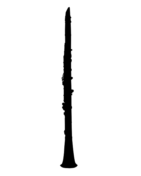 silhouette of clarinet
