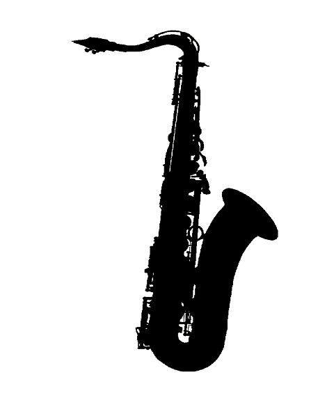 silhouette of tenor saxophone